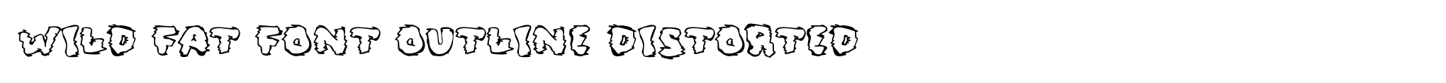 Wild Fat Font Outline Distorted image